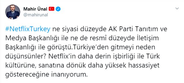 AK Parti'den Netflix açıklaması: Türkiye'den gitmeyi neden düşünsünler?