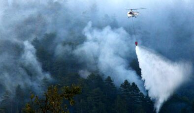 Çanakkale’de 18 saattir süren orman yangınına havadan müdahale yeniden başladı