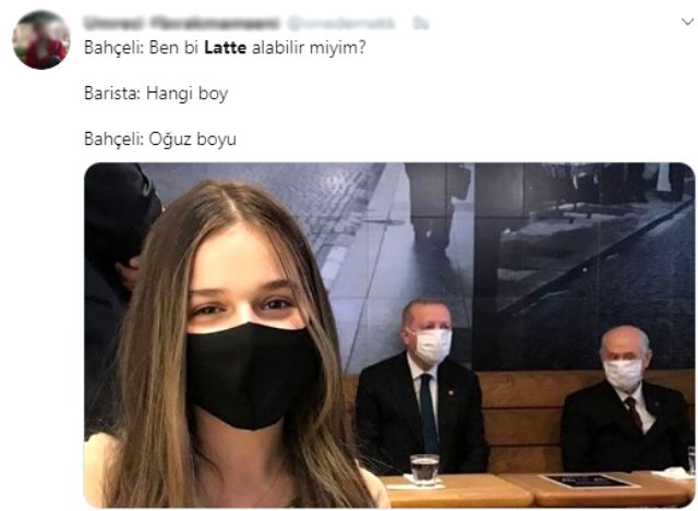 Genç kızın, Erdoğan ve Bahçeli ile çektiği selfie sosyal medyada gündem oldu