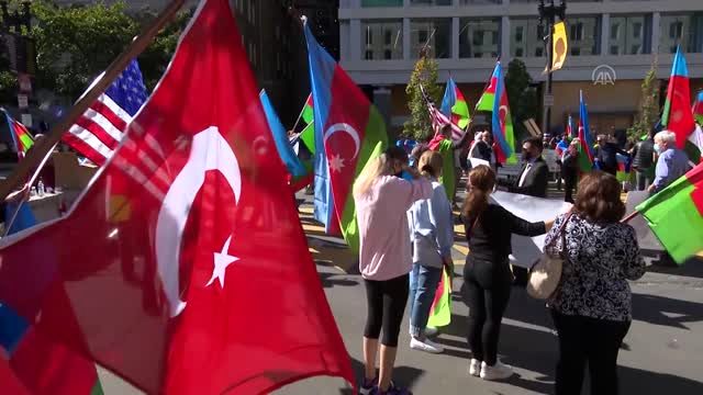 Beyaz Saray önünde Azerbaycan'a destek mitingi düzenlendi