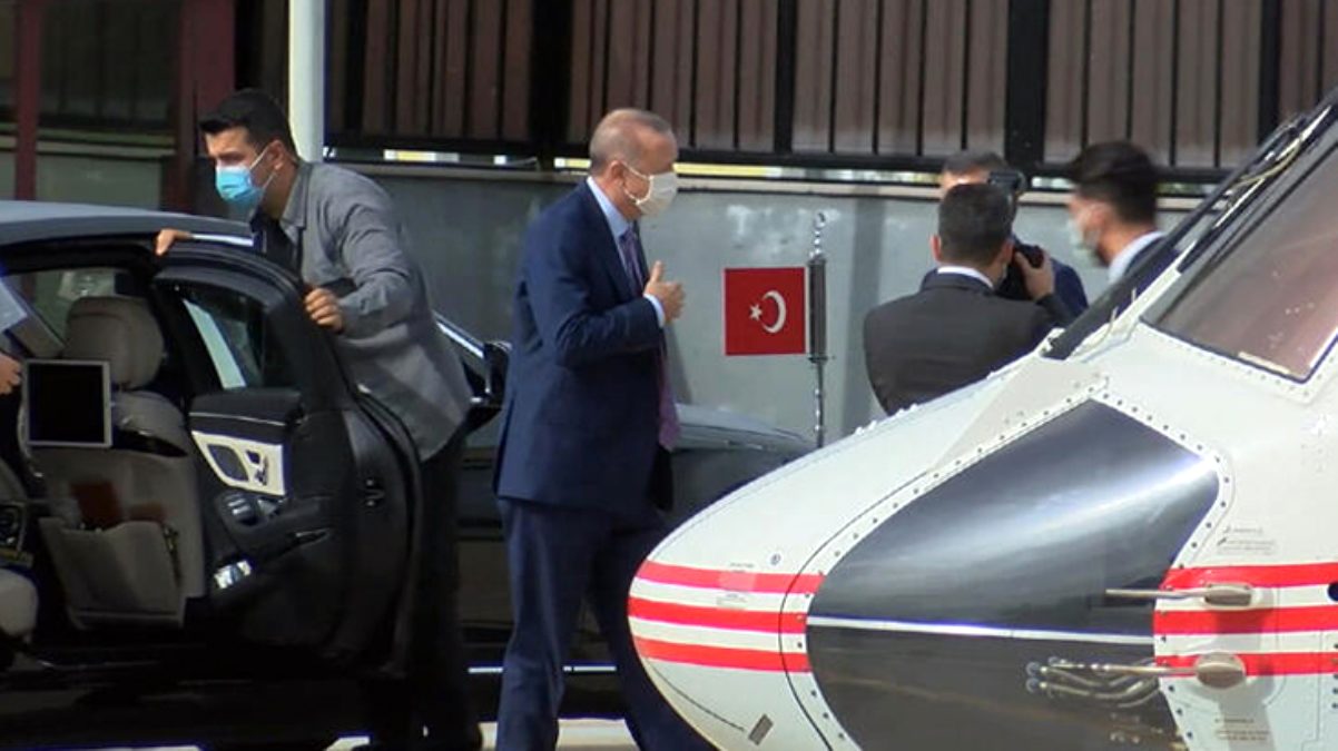 Cumhurbaşkanı Erdoğan, yeni gaz müjdesini vermek için helikopterle Zonguldak’a hareket etti
