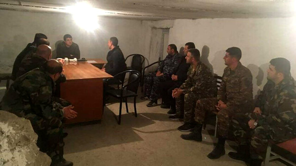 Ermenistan ordusunun SİHA korkusu! Sözde Karabağ lideri Harutyan sığınakta görüntülendi