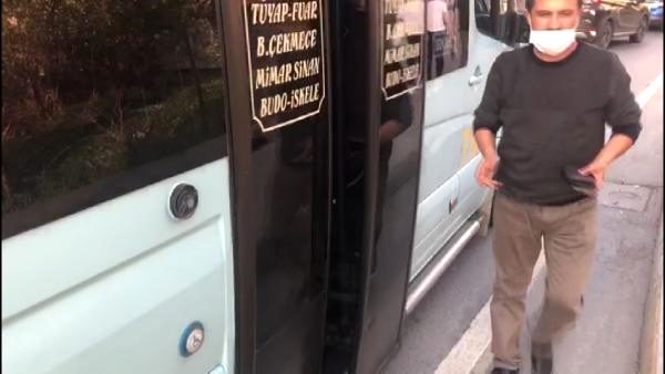 Esenyurt'ta 22 yolcu taşıyan şoförden polise; 'Bu seferlik idare et'