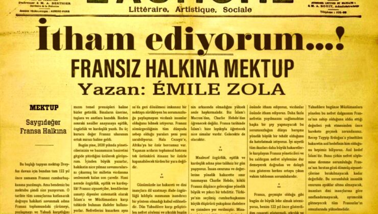Fransız yazar Emile Zola’nın 122 yıl önce yazdığı mektup yine gündemde