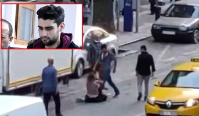 İzmir’de yolun ortasında kadını döven şahsa kimse müdahale etmedi!