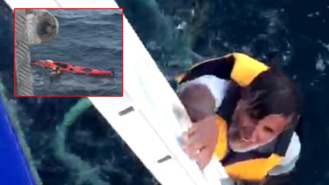 Marmara Denizi'nde kanodan düşerek mahsur kalan kişiyi İDO kaptanı kurtardı