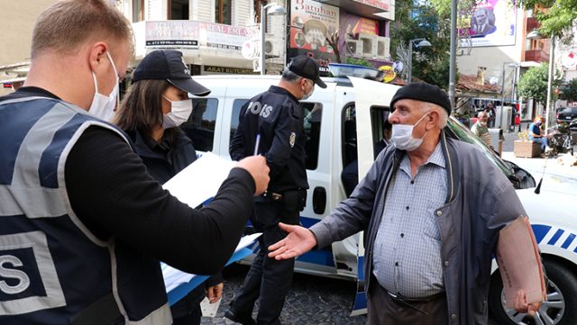 Maskeyi düzgün takmasını isteyen polise 'Ben vebalı değilim' yanıtı verdi