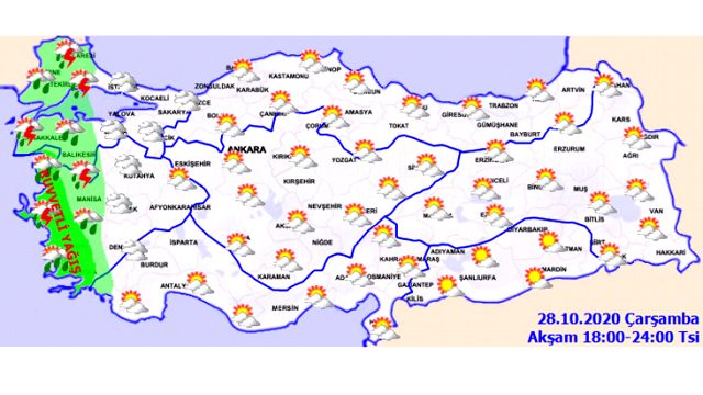 Meteoroloji uyardı! Ege Bölgesi ve Marmara Bölgesi'nde yağış bekleniyor