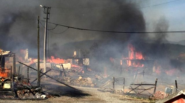 Son Dakika! Bolu Kuzfındık köyünde bir evde çıkan yangın, rüzgarın da etkisiyle bütün köye sıçradı