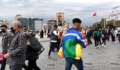 Son dakika haberleri… Taksim’de koronavirüse rağmen dikkat çeken kalabalık
