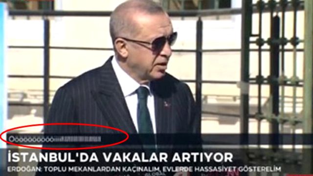 TRT'den, Erdoğan'ın konuşması sırasında ekranda çıkan ifadeyle ilgili açıklama