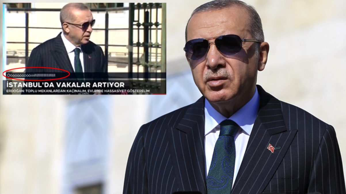 TRT’den, Erdoğan’ın konuşması sırasında ekranda çıkan anlamsız harflerle ilgili açıklama