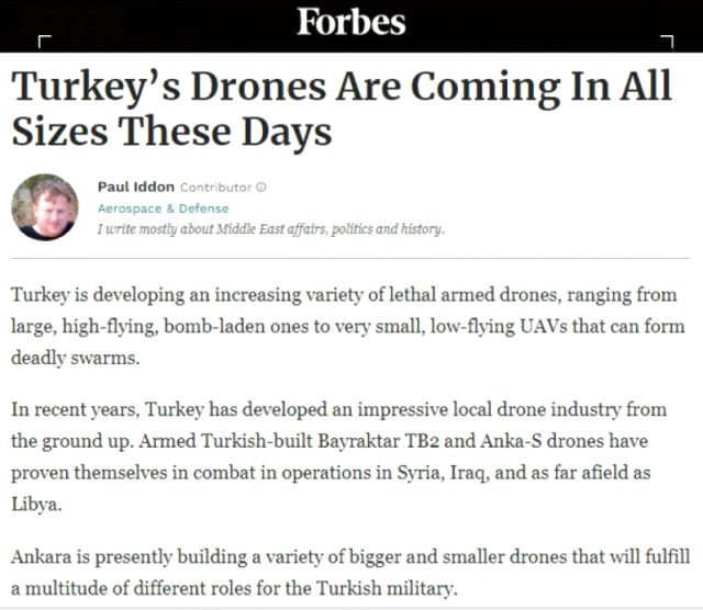 Türk İHA ve SİHA'larını analiz eden Amerikan Forbes dergisi: Türkiye'nin düşmanlarını zor günler bekliyor