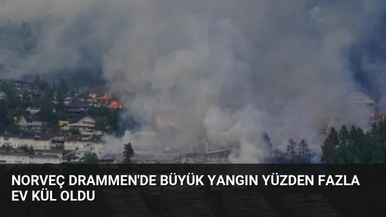 Norveç Drammen’de Büyük Yangın Yüzden Fazla Ev Kül Oldu
