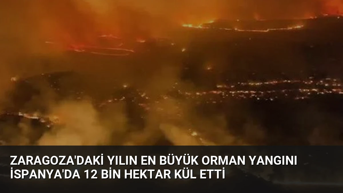 Zaragoza’daki Yılın En Büyük Orman Yangını İspanya’da 12 Bin Hektar Kül Etti