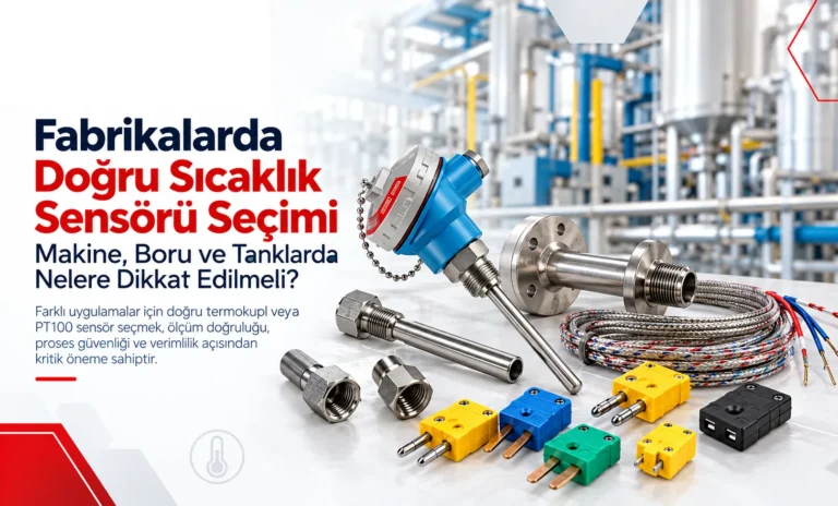 Fabrikalarda Doğru Sıcaklık Sensörü Seçimi: Makine, Boru ve Tanklarda Nelere Dikkat Edilmeli?