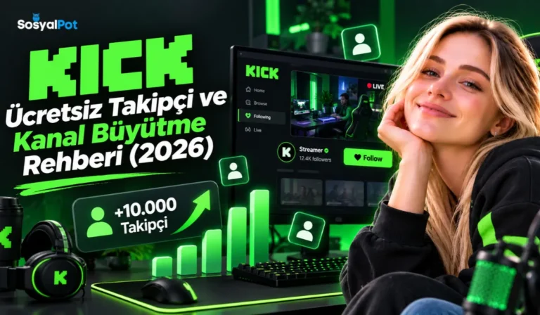 Kick Ücretsiz Takipçi ve Kanal Büyütme Rehberi: Şifresiz Yöntemler ve 75 Takipçi Eşiği (2026)