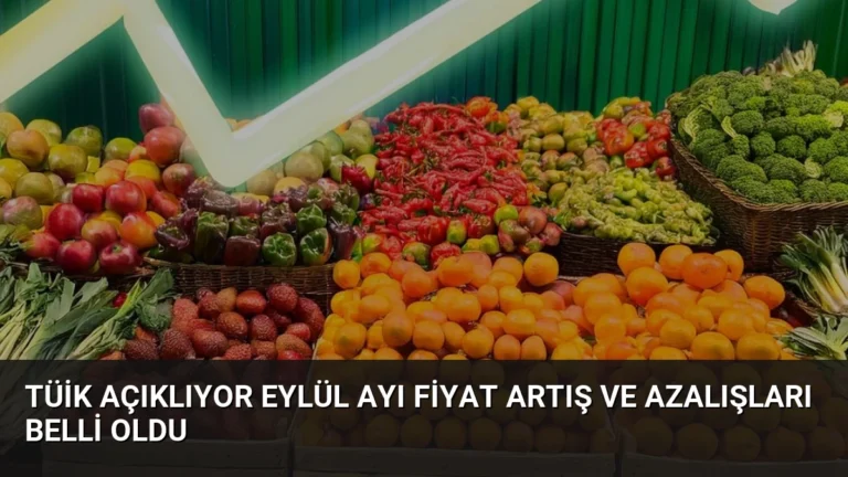 TÜİK Açıklıyor Eylül Ayı Fiyat Artış ve Azalışları Belli Oldu